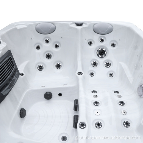 Home free standing small outdoor hot tub